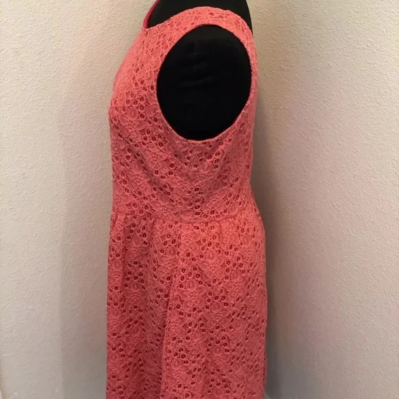 THE LIMITED CORAL LACE DRESS A LINE SLEEVELESS SIZE 10 - Picture 2 of 5